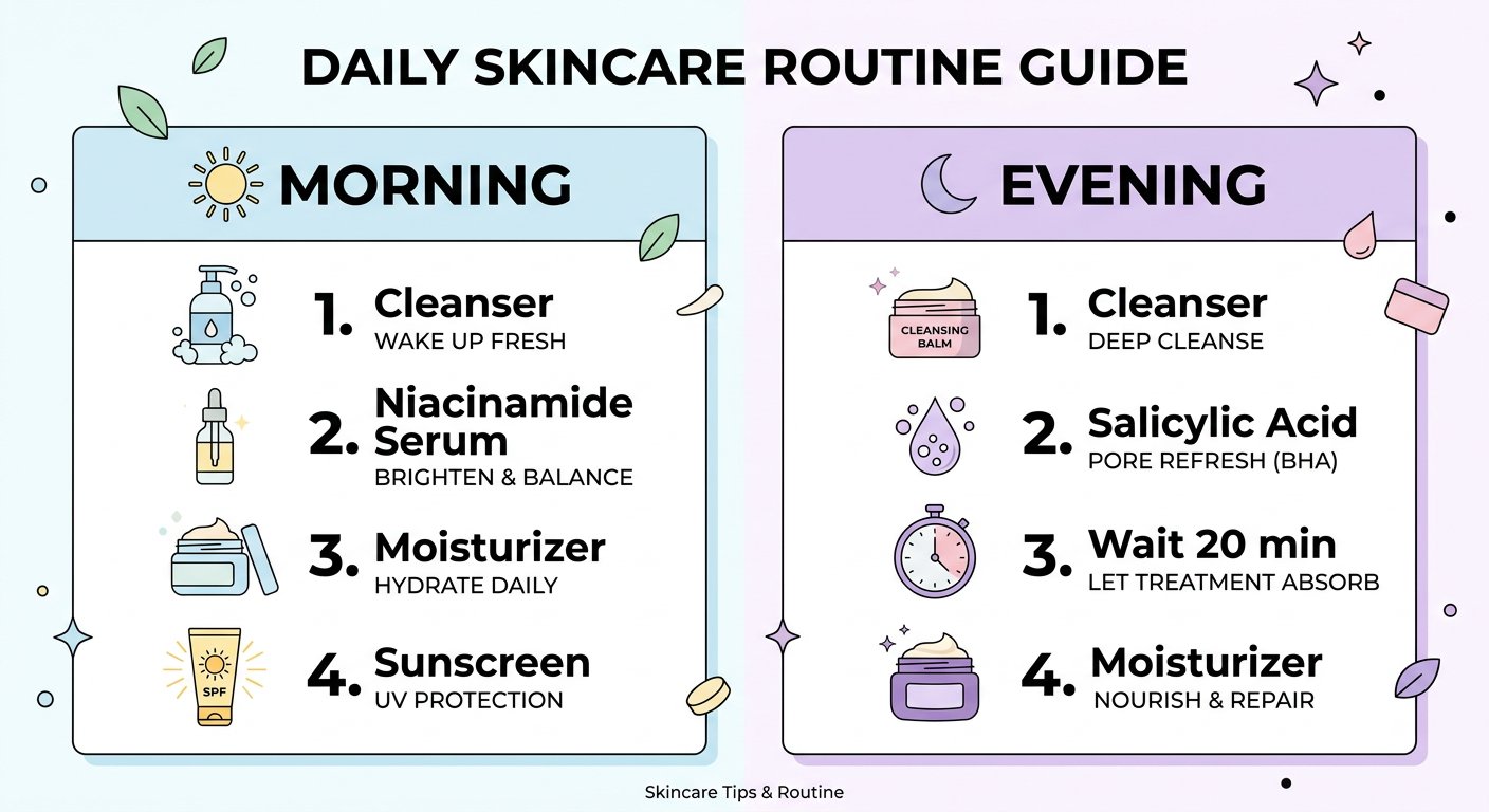 how to use niacinamide and salicylic acid together am pm routine