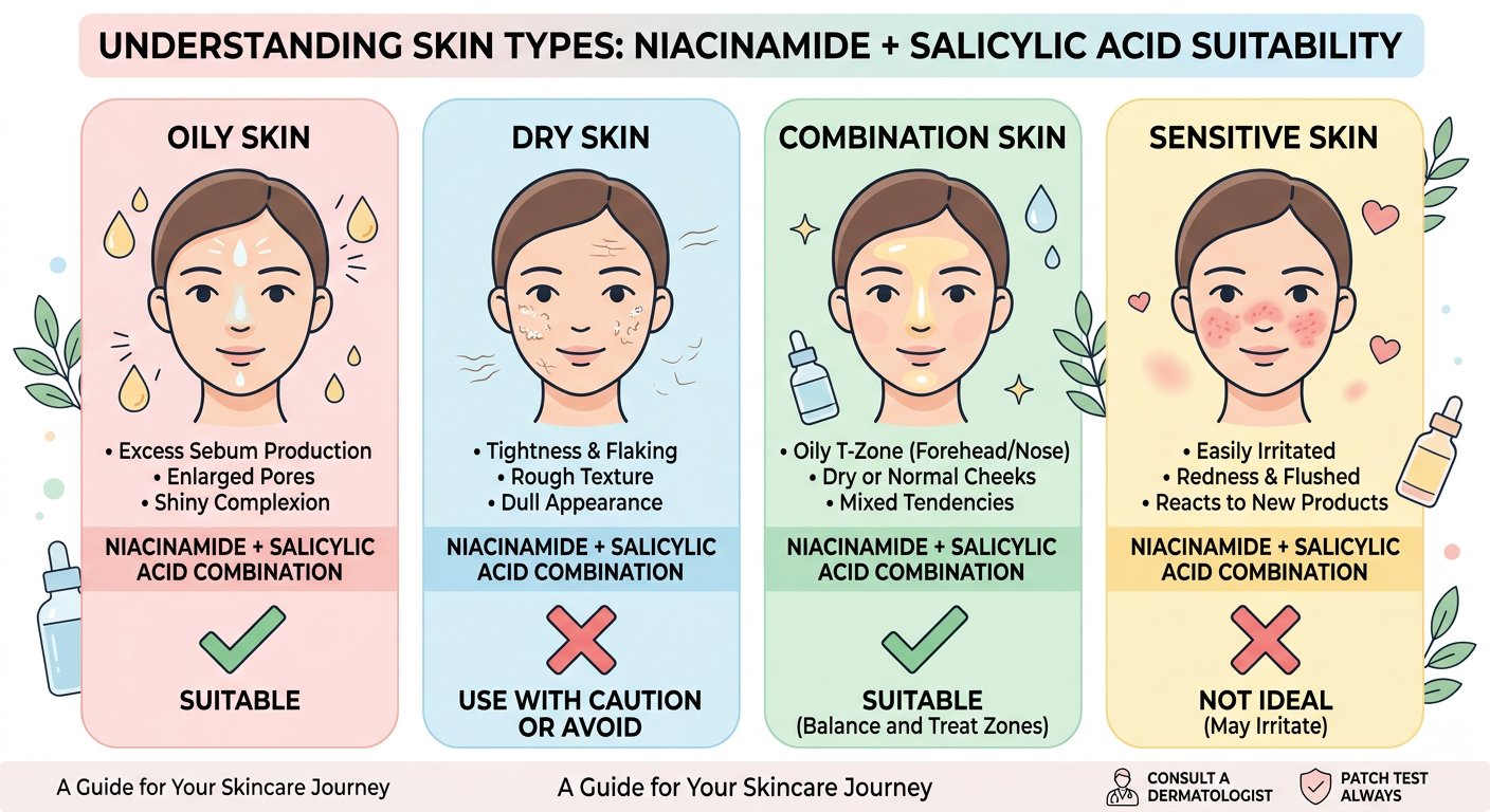 best skin types for niacinamide and salicylic acid together